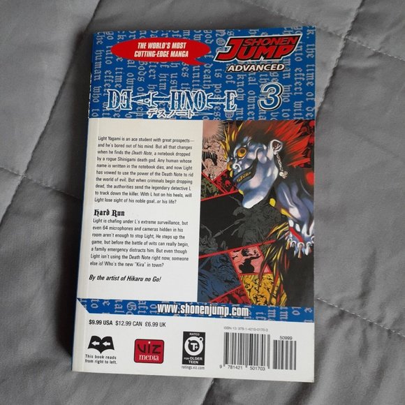 Death Note 3 Paperback Book Manga By Tsugumi Ohba Horror Shonenjump Advanced - Picture 2 of 13